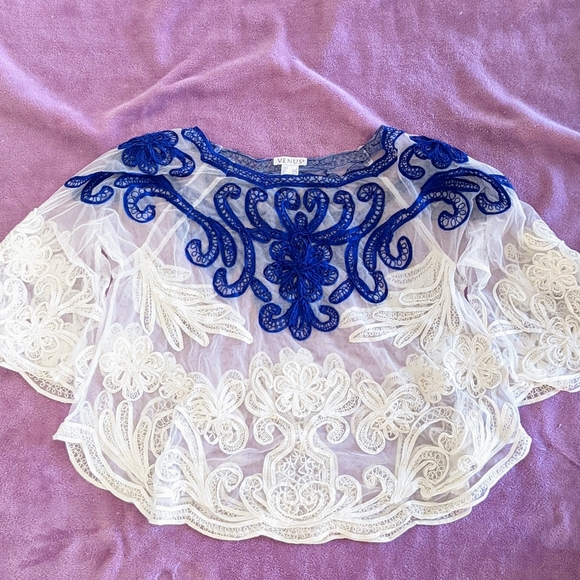 Embroidered sheer blouse - Picture 2 of 3